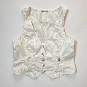 Ann Taylor Loft Ladies White Cotton Vest